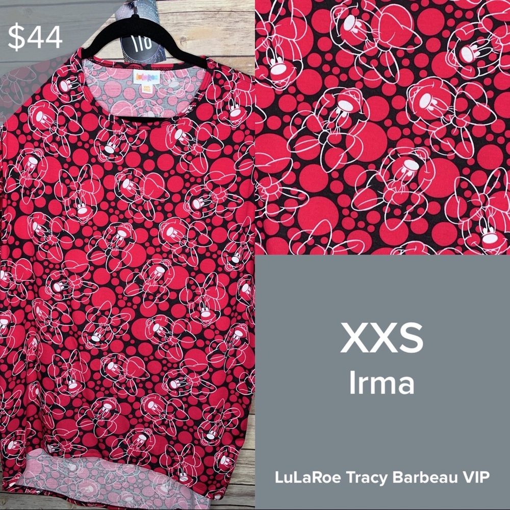 NWT LuLaRoe Disney XXS Irma top
